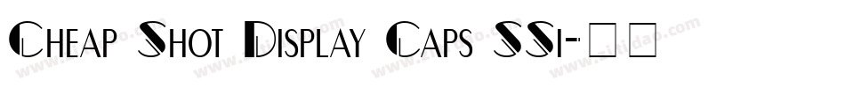 Cheap Shot Display Caps SSi字体转换